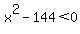 x%5E2-144%3C0