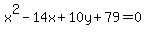 x%5E2-14x%2B10y%2B79=0
