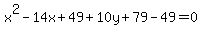 x%5E2-14x%2B49%2B10y%2B79-49=0