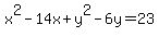 x%5E2-14x%2By%5E2-6y=23