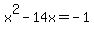 x%5E2-14x=-1