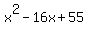 x%5E2-16x%2B55