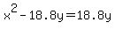 x%5E2-18.8y=18.8y