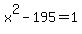 x%5E2-195=1