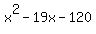 x%5E2-19x-120