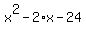 x%5E2-2%2Ax-24