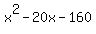 x%5E2-20x-160