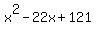 x%5E2-22x%2B121