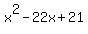 x%5E2-22x%2B21