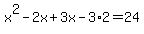 x%5E2-2x%2B3x-3%2A2=24