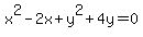 x%5E2-2x%2By%5E2%2B4y+=+0