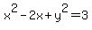 x%5E2-2x%2By%5E2=3