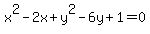x%5E2-2x%2By%5E2-6y%2B1=0