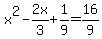 x%5E2-2x%2F3%2B1%2F9=16%2F9