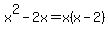 x%5E2-2x=x%28x-2%29