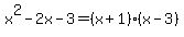 x%5E2-2x-3=%28x%2B1%29%28x-3%29