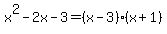 x%5E2-2x-3=%28x-3%29%28x%2B1%29