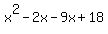 x%5E2-2x-9x%2B18