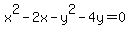 x%5E2-2x-y%5E2-4y=0
