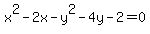 x%5E2-2x-y%5E2-4y-2=0