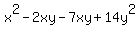 x%5E2-2xy-7xy%2B14y%5E2