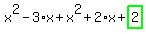 x%5E2-3%2Ax%2Bx%5E2%2B2%2Ax%2Bhighlight_green%28+2+%29