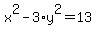 x%5E2-3%2Ay%5E2=13