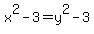 x%5E2-3=y%5E2-3