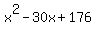 x%5E2-30x%2B176