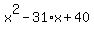 x%5E2-31%2Ax%2B40