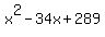x%5E2-34x%2B289