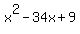 x%5E2-34x%2B9