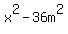 x%5E2-36m%5E2
