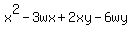 x%5E2-3wx%2B2xy-6wy