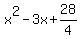 x%5E2-3x%2B28%2F4