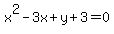 x%5E2-3x%2By%2B3=0