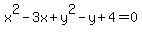 x%5E2-3x%2By%5E2-y%2B4=0