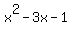 x%5E2-3x-1