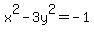 x%5E2-3y%5E2=-1