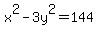 x%5E2-3y%5E2=144+
