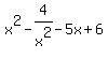 x%5E2-4%2Fx%5E2-5x%2B6