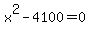 x%5E2-4100=0