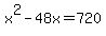 x%5E2-48x=720