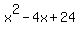 x%5E2-4x%2B24