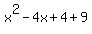 x%5E2-4x%2B4%2B9