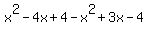 x%5E2-4x%2B4+-x%5E2%2B3x-4