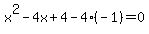 x%5E2-4x%2B4-4%2A%28-1%29=0