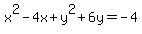 x%5E2-4x%2By%5E2%2B6y=-4