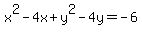 x%5E2-4x%2By%5E2-4y=-6