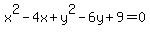 x%5E2-4x%2By%5E2-6y%2B9=0